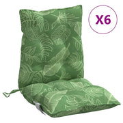 Coussins de chaise vidaxl 6 st motif de feuille de bas du dos oxford tissu - afbeelding 2
