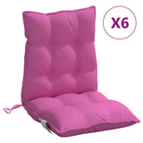 Coussins de chaise vidaxl 6 pcs bas du dos oxford tissu rose - afbeelding 2