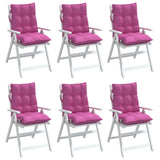 Coussins de chaise vidaxl 6 pcs bas du dos oxford tissu rose - afbeelding 3