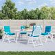 Coussins de chaise vidaxl 2 st bas dos oxford tissu turquoise