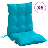 Coussins de chaise vidaxl 6 pcs bas du dos oxford tissu turquoise - afbeelding 2