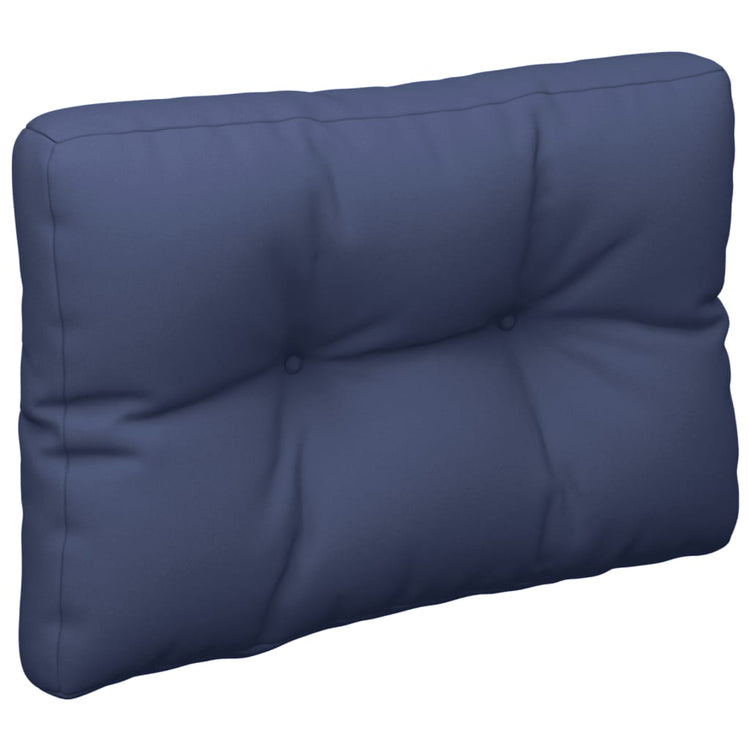 Coussin de palette vidaxl 60x40x12 cm tissu bleu marin