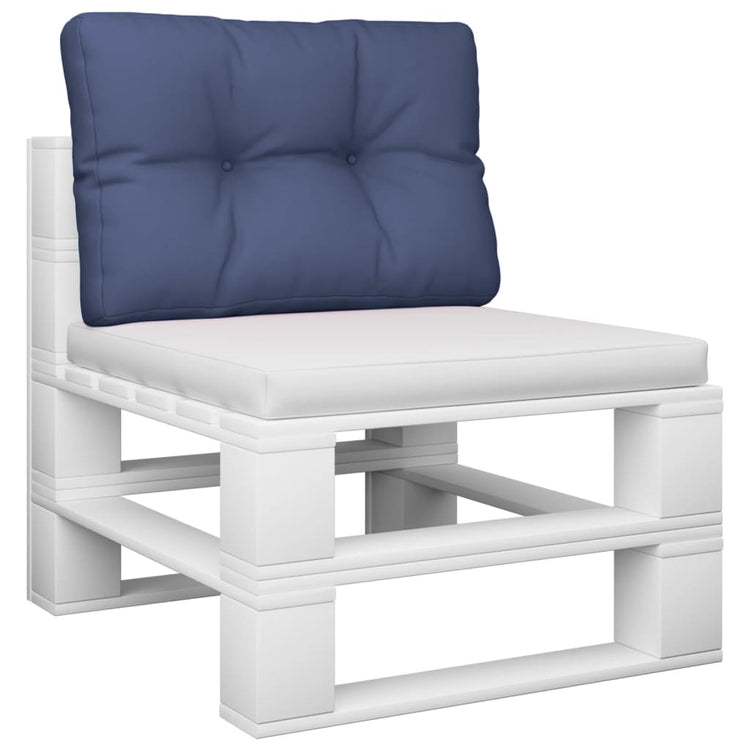 Coussin de palette vidaxl 60x40x12 cm tissu bleu marin