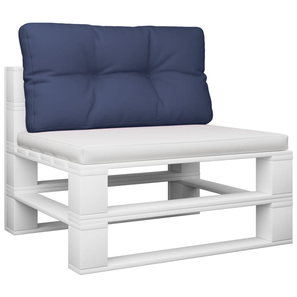 Coussin de palette Vidaxl 70x40x12 cm Oxford tissu marin bleu