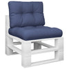 VidaXL coussins de palette 2 pcs tissu bleu marine
