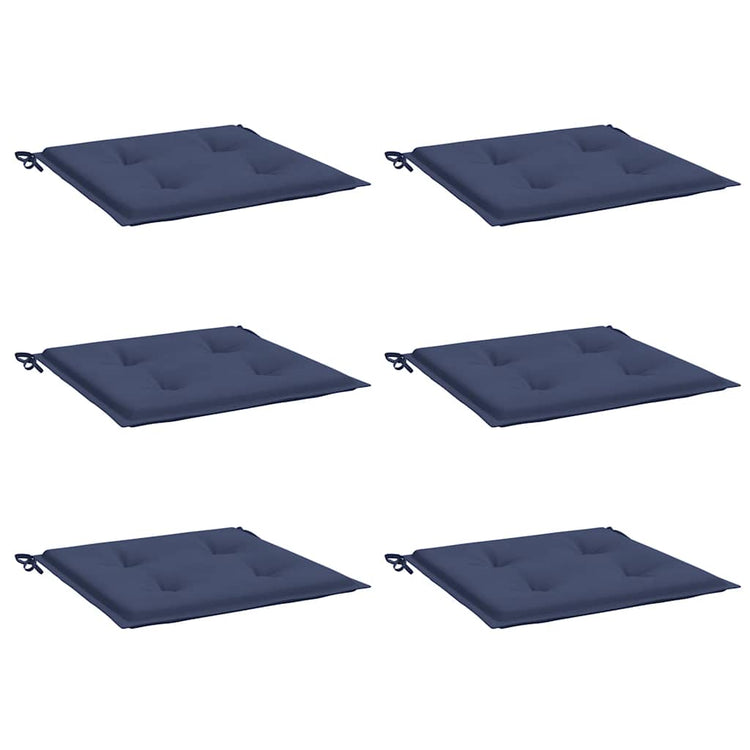 Coussins de palette vidaxl 6 pcs 40x40x3 cm oxford tissu marin bleu