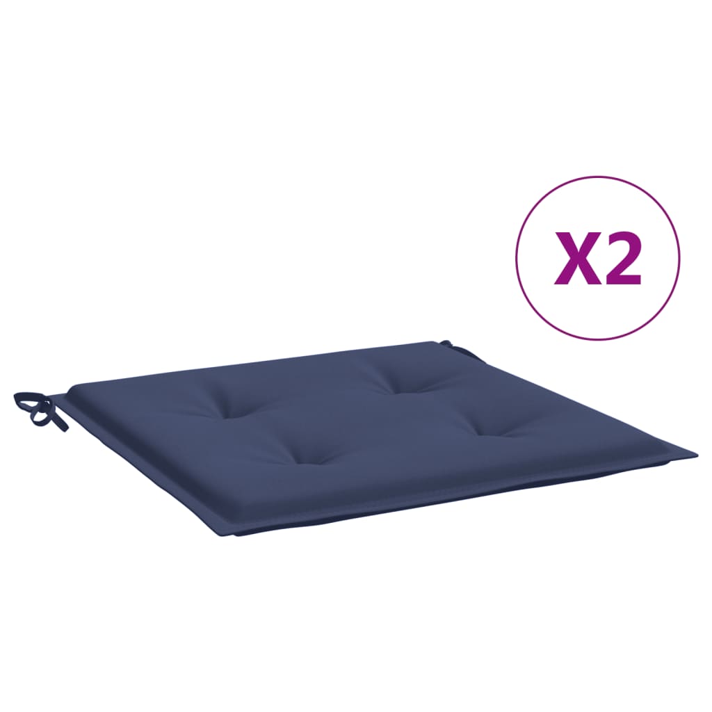 Coussins de palette vidaxl 2 ST 50x50x3 cm Oxford tissu marin bleu