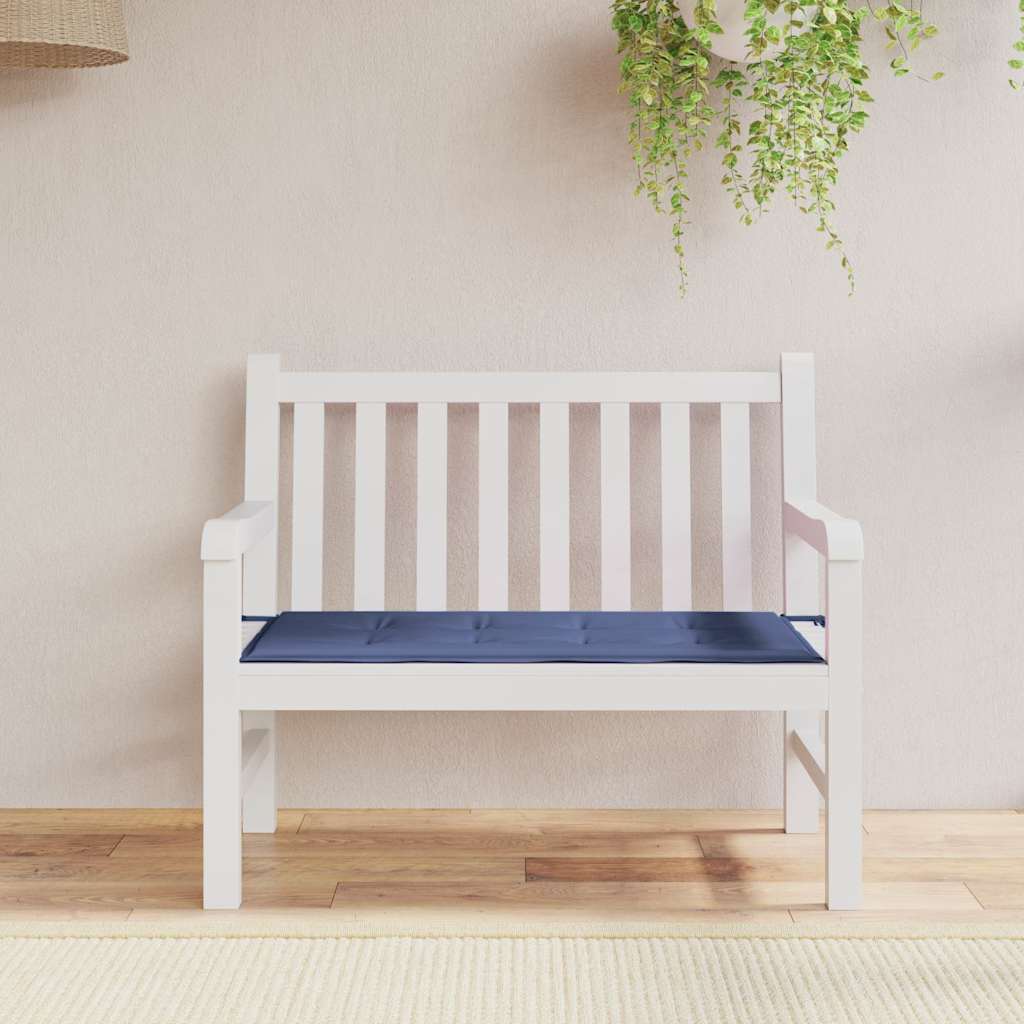Vidaxl jardin banc coussin 100x50x3 cm oxford tissu marin bleu