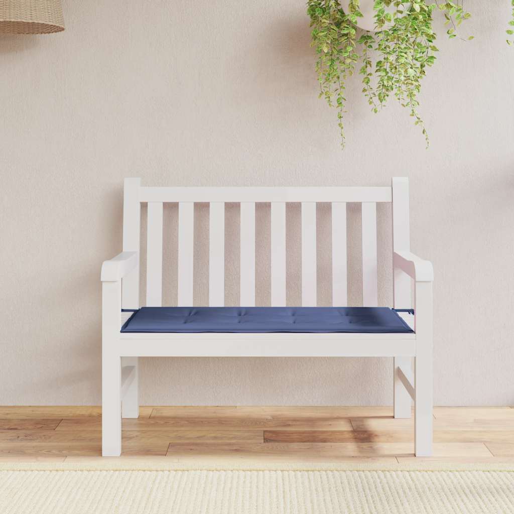 Vidaxl jardin banc coussin 120x50x3 cm oxford tissu marin bleu
