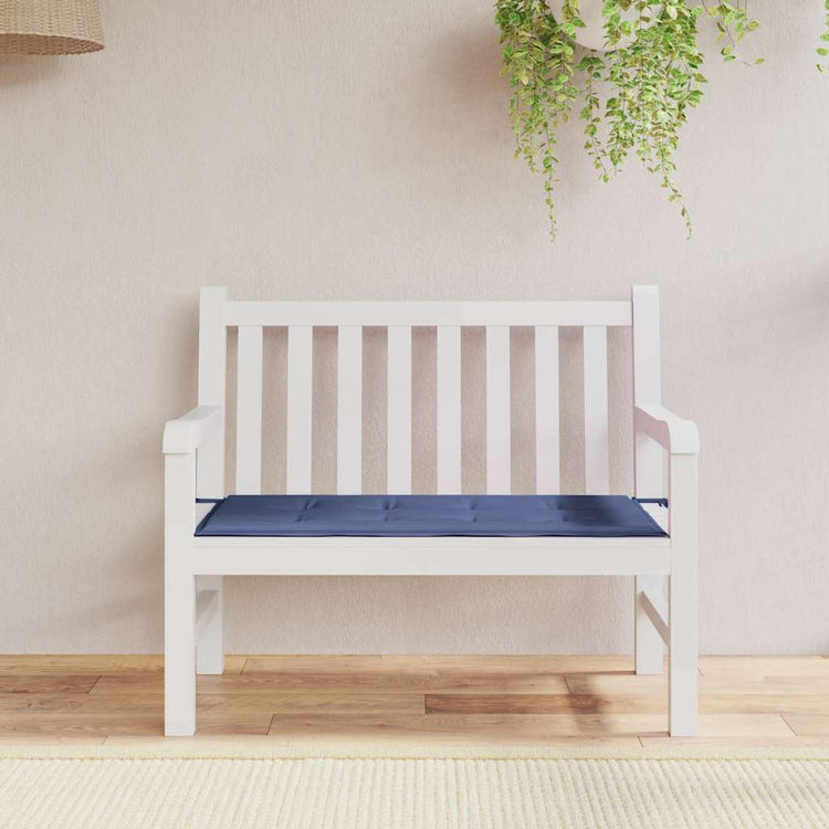 Vidaxl jardin banc coussin 120x50x3 cm oxford tissu marin bleu