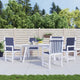 Coussins de chaise vidaxl 4 ST Low Back Dust Navy Blue
