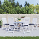 Coussins de chaise vidaxl 6 pcs 40x40x7 cm oxford tissu marin bleu