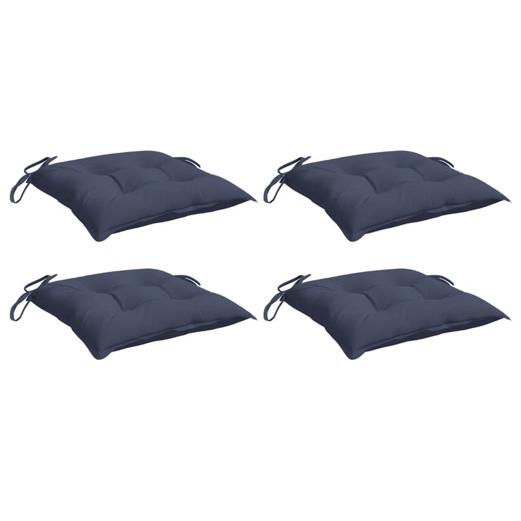Coussins de chaise vidaxl 4 ST 50x50x7 cm Oxford tissu marin bleu
