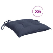 Coussins de chaise vidaxl 6 ST 50x50x7 cm Oxford tissu marin bleu - afbeelding 2