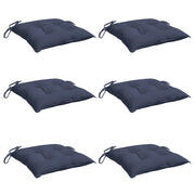 Coussins de chaise vidaxl 6 ST 50x50x7 cm Oxford tissu marin bleu - afbeelding 3