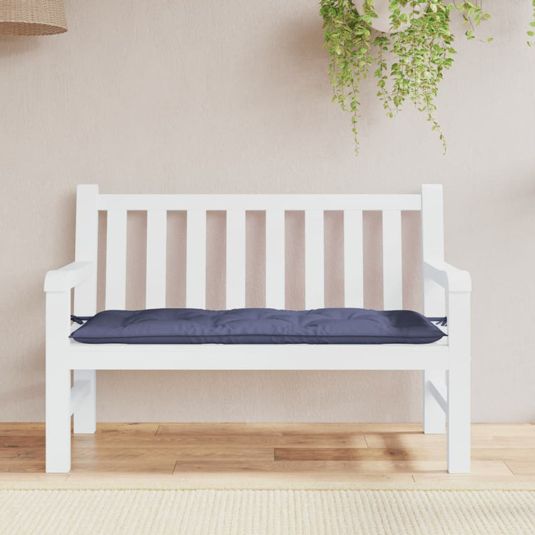 Vidaxl jardin banc coussin 120x50x7 cm oxford tissu marin bleu