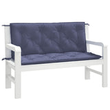 Vidaxl Garden Banc Cushions 2 PCS 120x50x7 cm Oxford tissu marin bleu - afbeelding 3