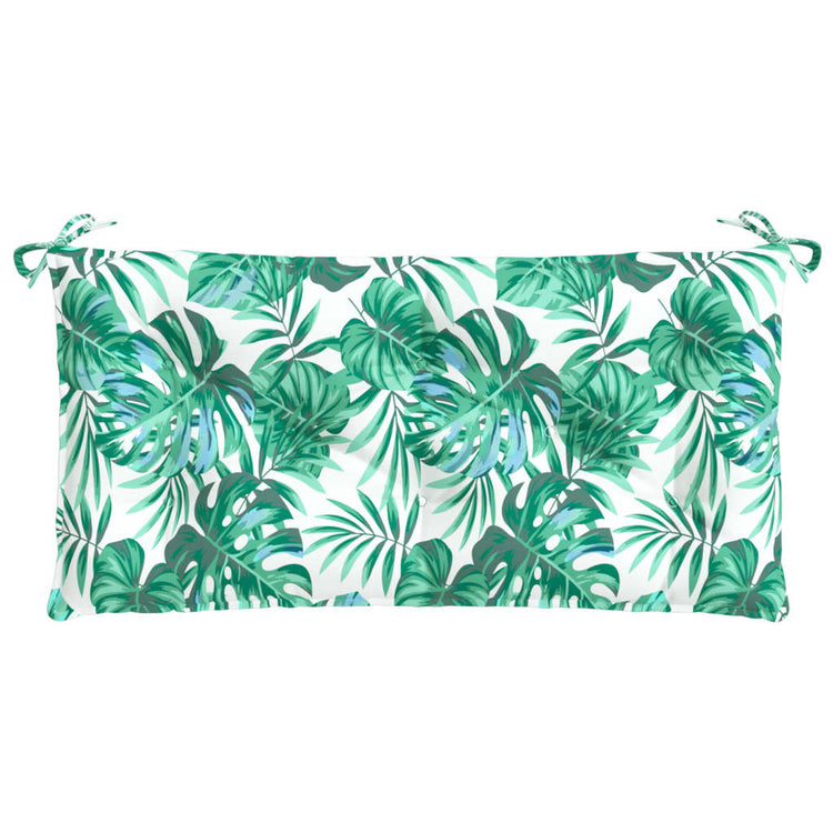 Vidaxl jardin banc coussin 110x50x7 cm motif de feuille de tissu oxford