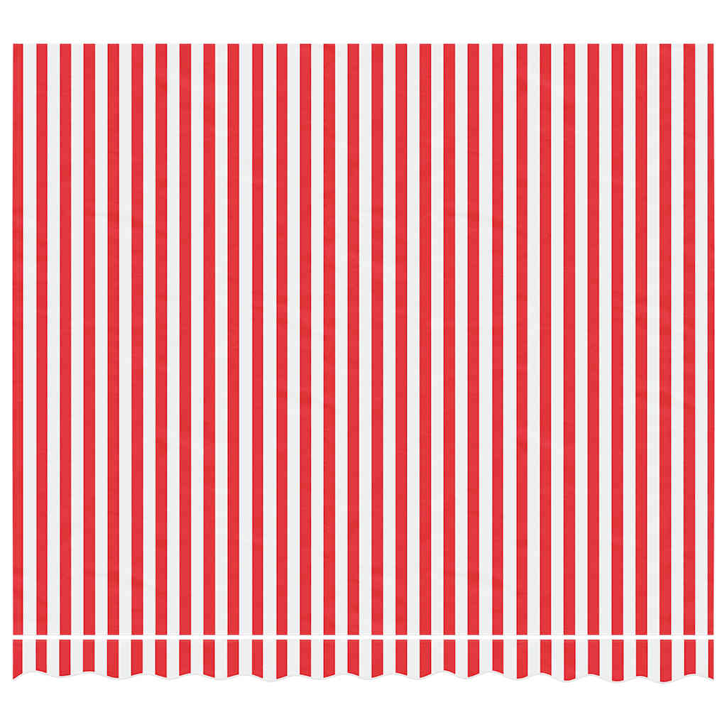 Tissu de remplacement Vidaxl pour Luifel rayé 3x2,5 m rouge et blanc