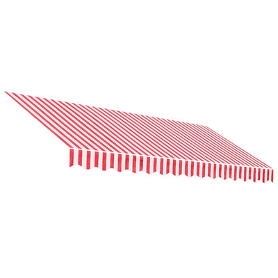 Tissu de remplacement Vidaxl pour Luifel rayé de 3,5x2,5 m rouge et blanc