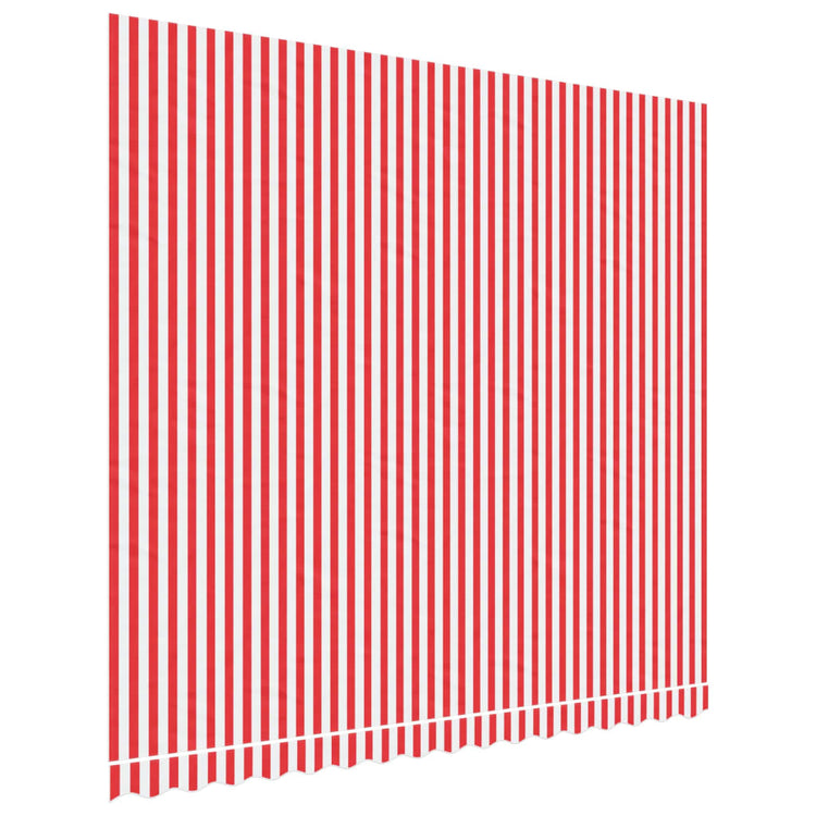 Tissu de remplacement Vidaxl pour Luifel rayé 4x3,5 m rouge et blanc