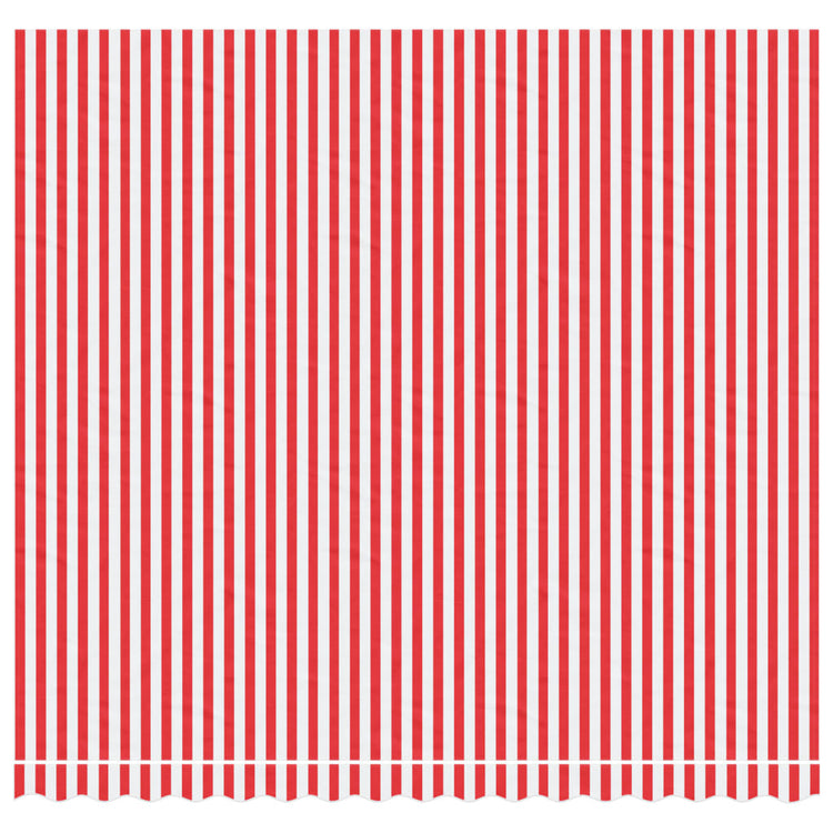 Tissu de remplacement Vidaxl pour Luifel rayé 4x3,5 m rouge et blanc