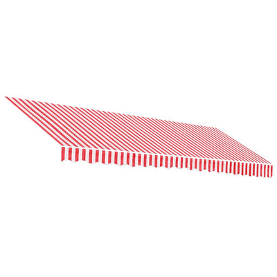 Tissu de remplacement Vidaxl pour Luifel rayé de 4,5x3 m rouge et blanc