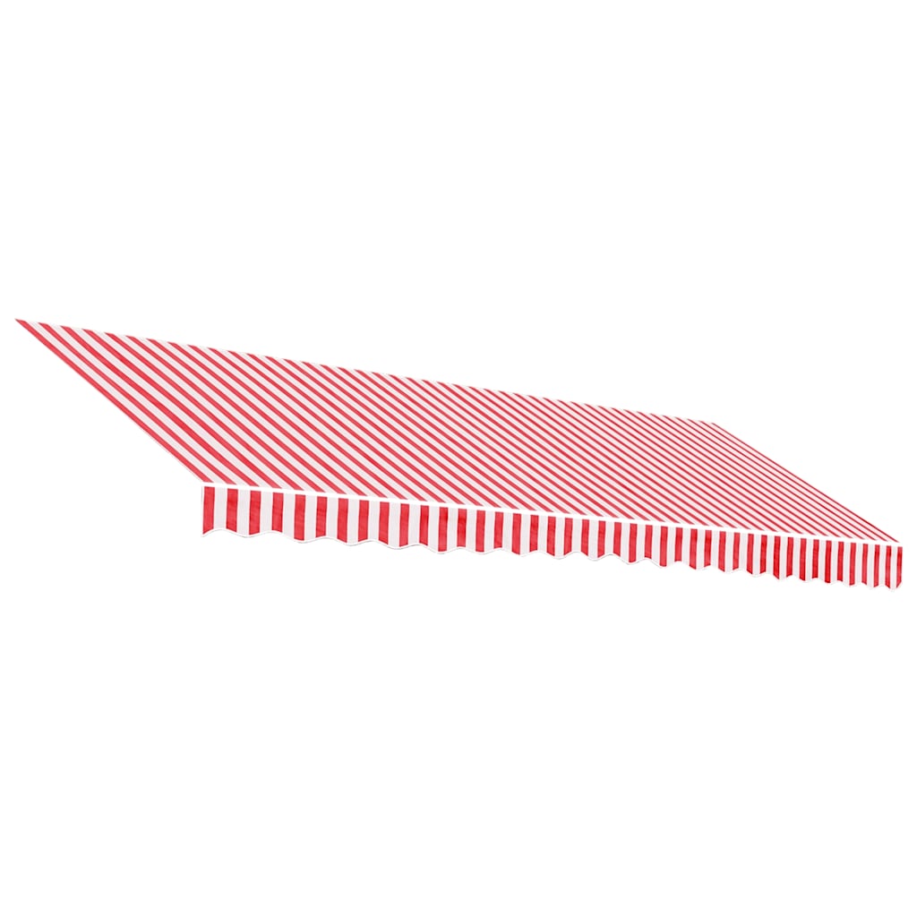 Tissu de remplacement Vidaxl pour Luifel rayé de 4,5x3 m rouge et blanc