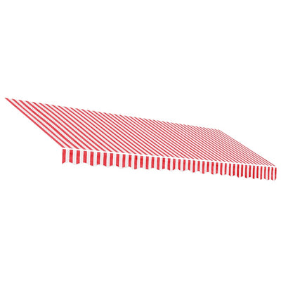 Tissu de remplacement Vidaxl pour Luifel rayé de 4,5x3 m rouge et blanc