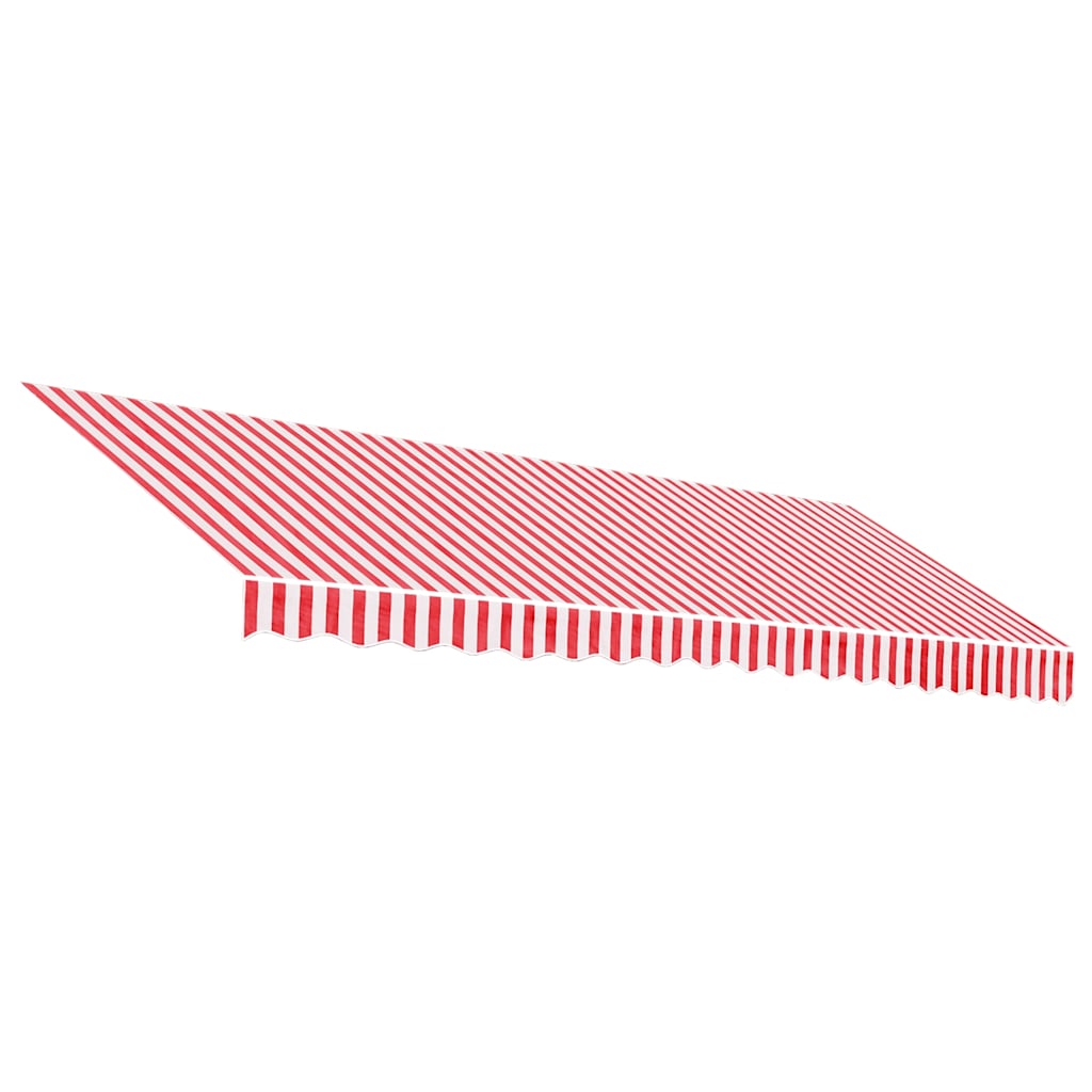 Tissu de remplacement Vidaxl pour Luifel rayé 4,5x3,5 m rouge et blanc