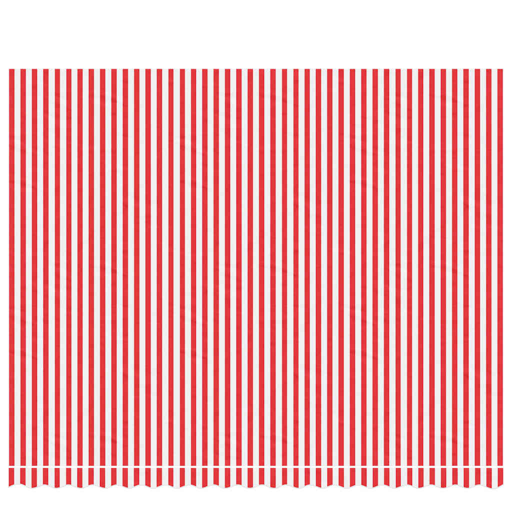 Tissu de remplacement Vidaxl pour Luifel rayé 4,5x3,5 m rouge et blanc