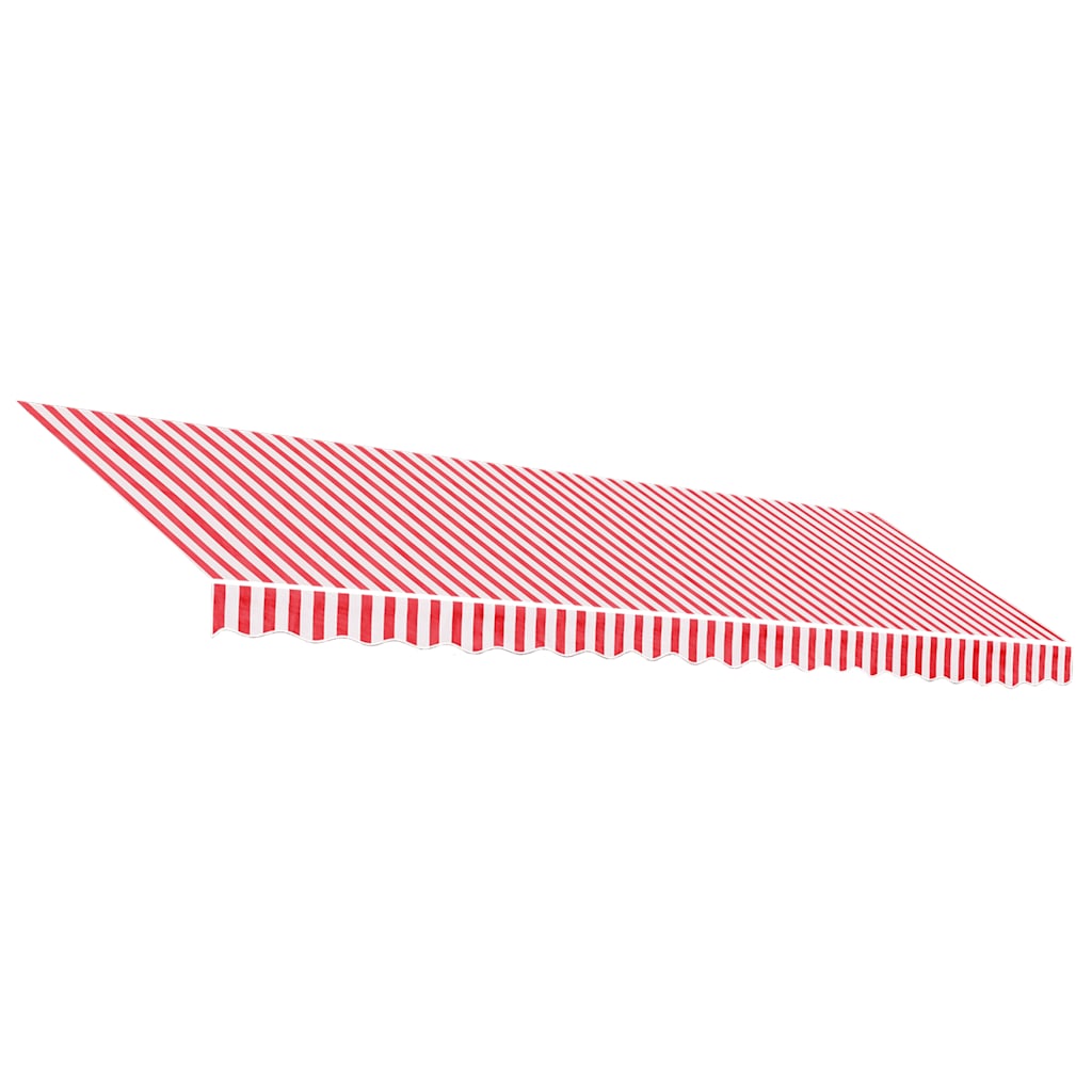 Tissu de remplacement Vidaxl pour Luifel rayé 5x3,5 m rouge et blanc