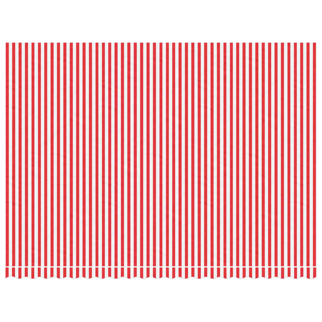 Tissu de remplacement Vidaxl pour Luifel rayé 5x3,5 m rouge et blanc
