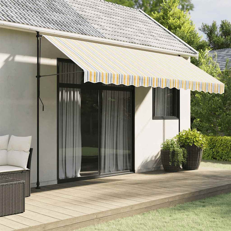Vidaxx toile de remplacement pour auvent rayé 4x3 m multicolore
