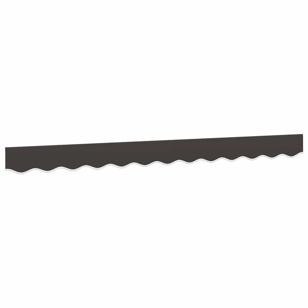 Tissu de remplacement Vidaxl pour jupe auvent à rayures de 3,5 M anthracite -colored