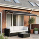Tissu de remplacement Vidaxl pour jupe auvent à rayures 6 m anthracite -colored