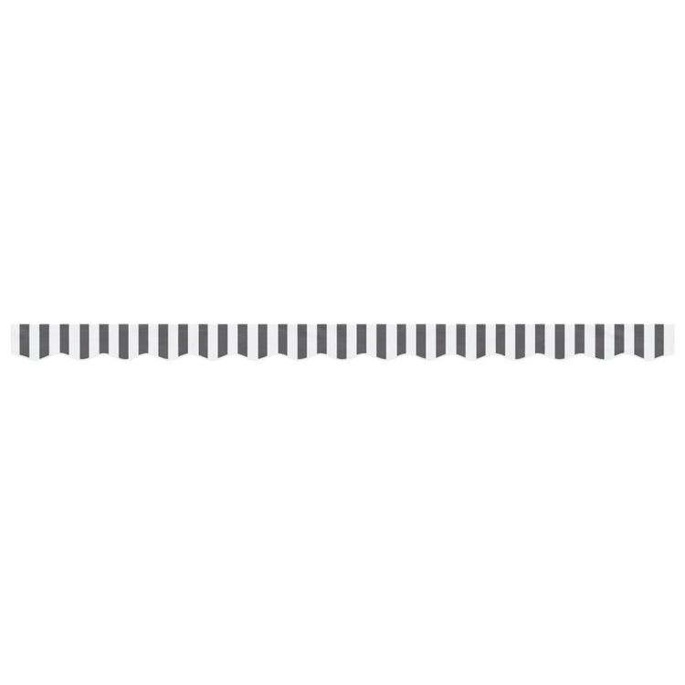 Tissu de remplacement Vidaxl pour jupe auvent à rayures de 3,5 m anthracite et blanc
