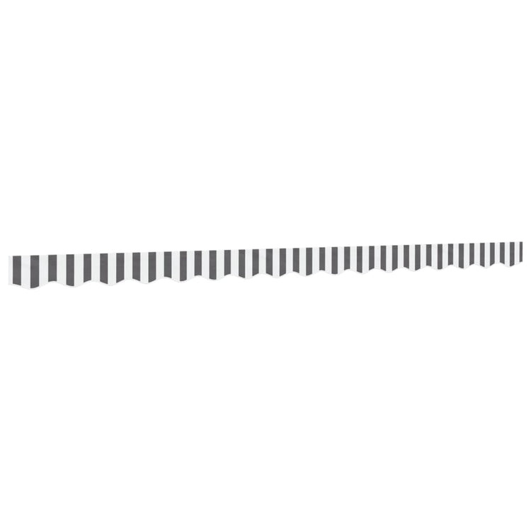 Tissu de remplacement de Vidaxl pour jupe auvent à rayures 4 m anthracite et blanc