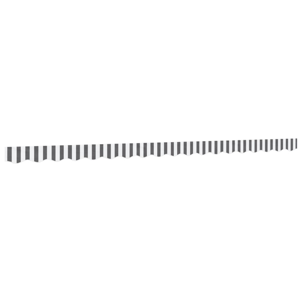 Tissu de remplacement de Vidaxl pour jupe auvent à rayures 4,5 m anthracite et blanc