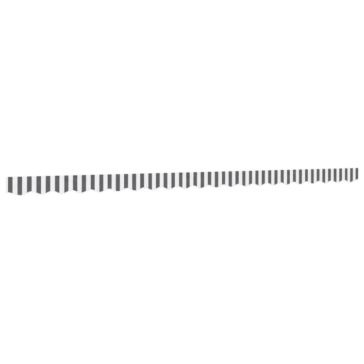 Tissu de remplacement de Vidaxl pour jupe auvent à rayures 5 m anthracite et blanc