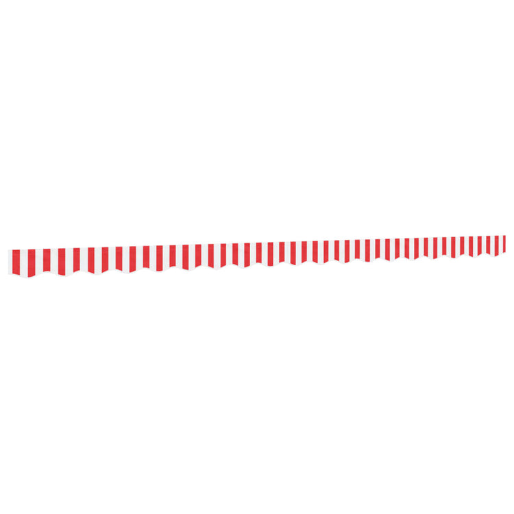 Tissu de remplacement Vidaxl pour jupe auvent à rayures 4,5 m rouge et blanc