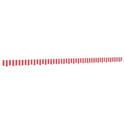Tissu de remplacement de Vidaxl pour jupe auvent à rayures 5 m rouge et blanc