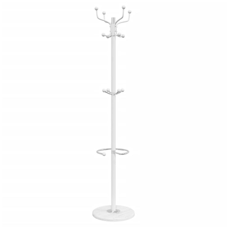 Rack de manteau vidaxl avec porte-parapluie 180 cm en poudre-fer blanc