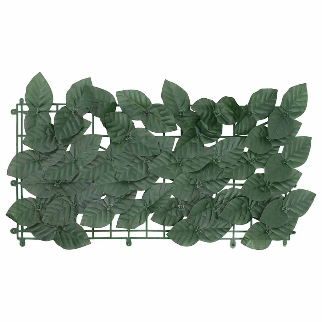 Écran de balcon Vidaxl avec feuilles vert foncé 200x75 cm