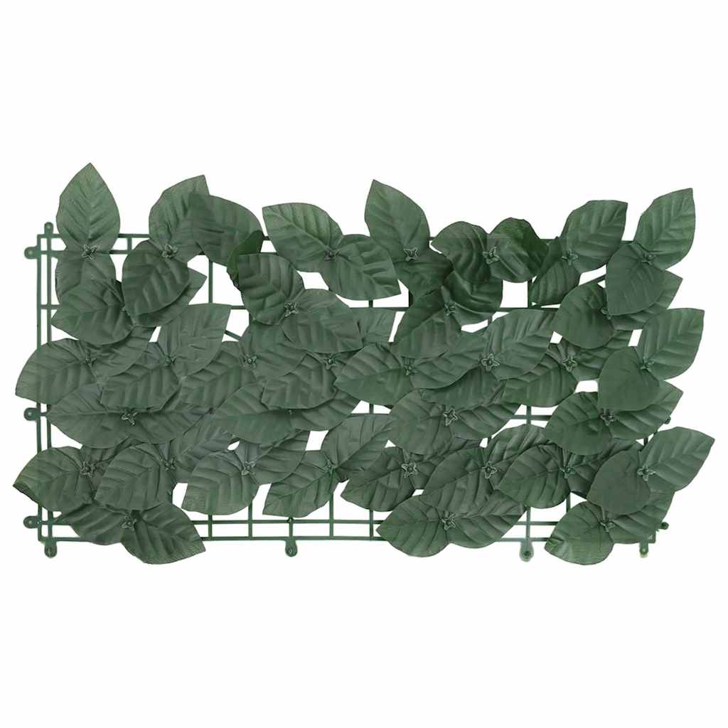 Écran de balcon Vidaxl avec feuilles vert foncé 200x100 cm