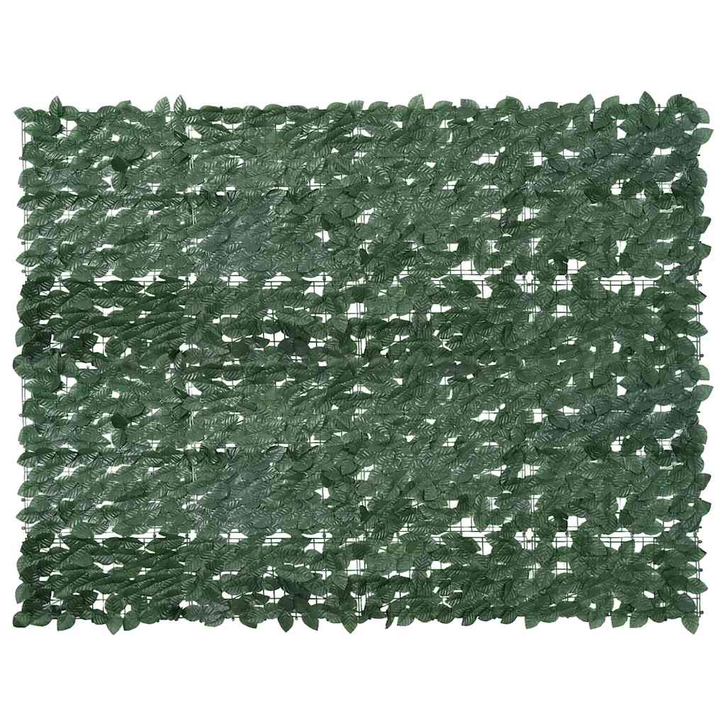 Écran de balcon Vidaxl avec feuilles vert foncé 200x150 cm