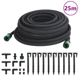 Vidaxl tuyau goutte à goutte 0,6 '' 25 m en caoutchouc noir - afbeelding 1