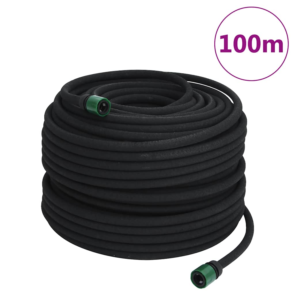 Vidaxx tuyau d'égouttement 0,6'' 100 m caoutchouc noir