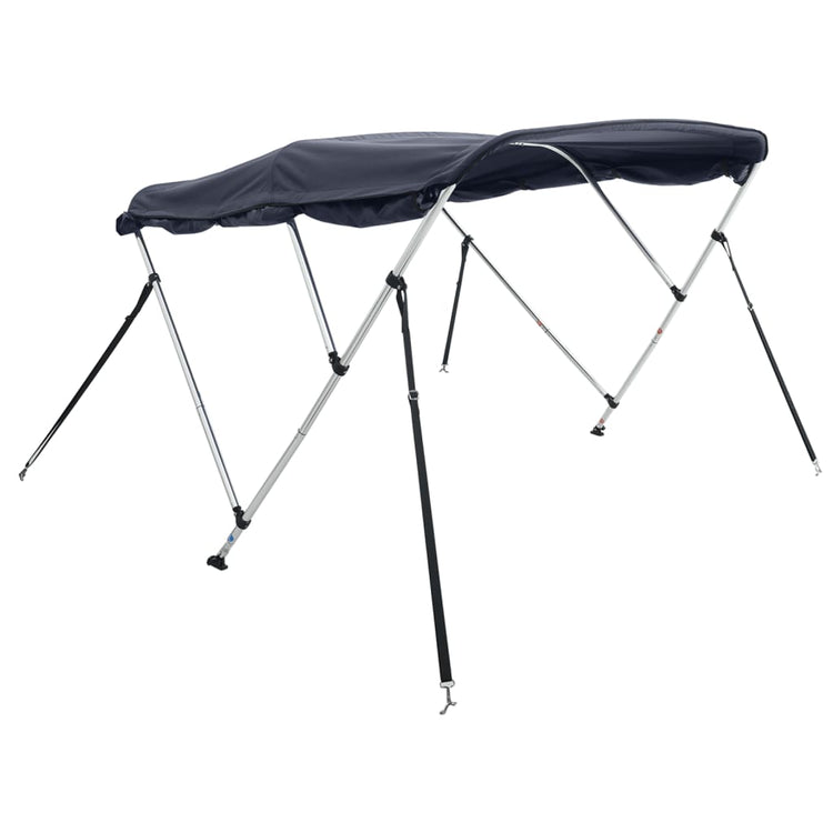 VidaXL toit bimini 3 arceaux avec parois latérales 183x(137-152)x137 cm
