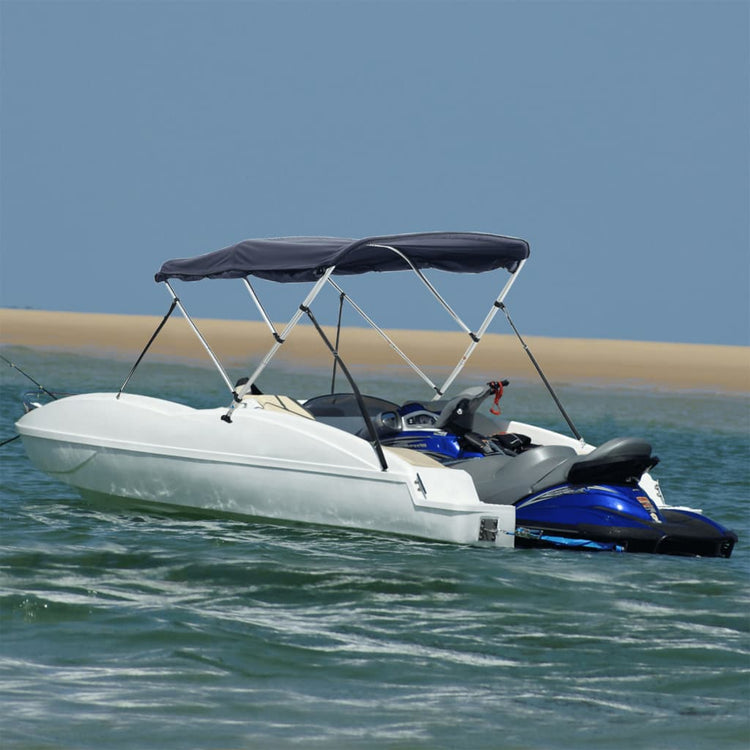 VidaXL toit bimini 3 arceaux avec parois latérales 183x(137-152)x137 cm